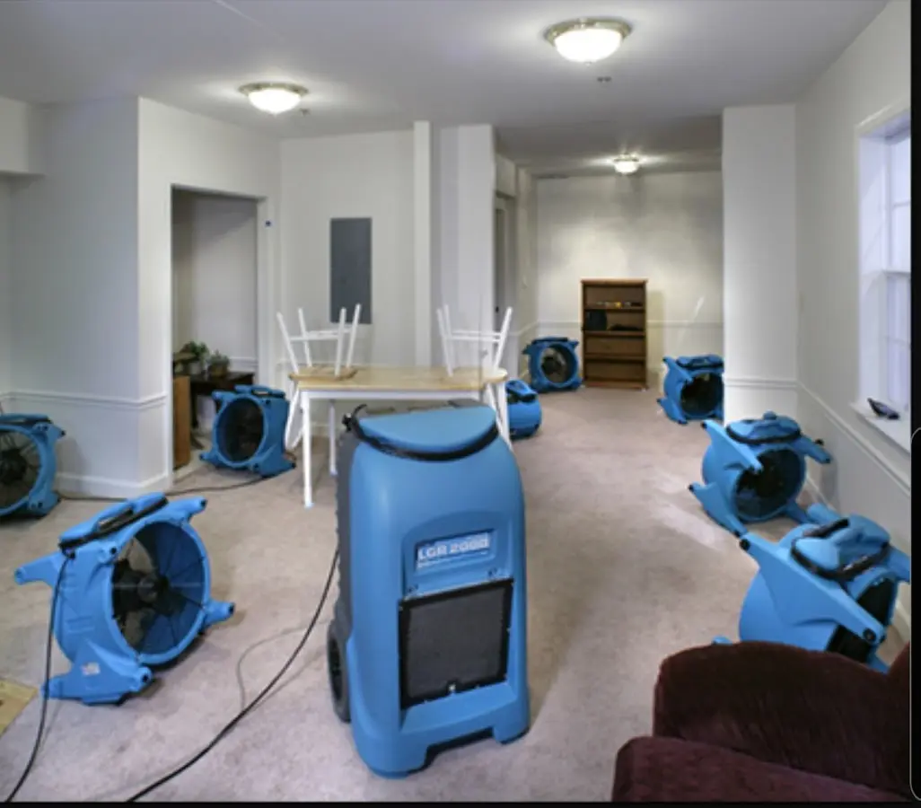 Air movers and dehumidifier setup for Water Extraction & Removal in Stansbury Park